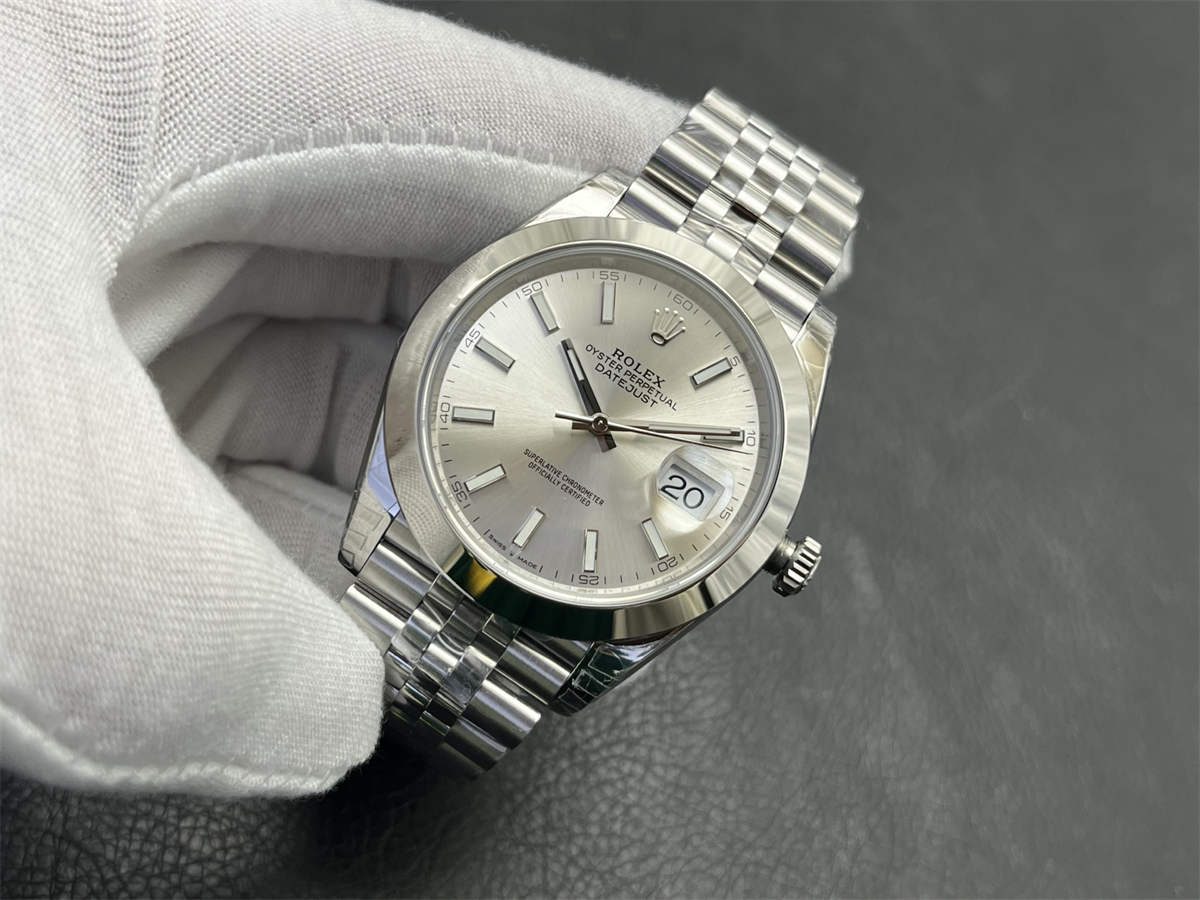 Silver Datejust 41 Replica – Premium 41mm VS Factory Jubilee Bracelet Silver Dial Rolex Clone
