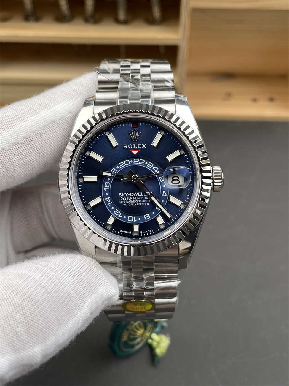 Sky Dweller Blue Dial Replica – ZF Factory 42mm Steel Automatic with Jubilee Bracelet