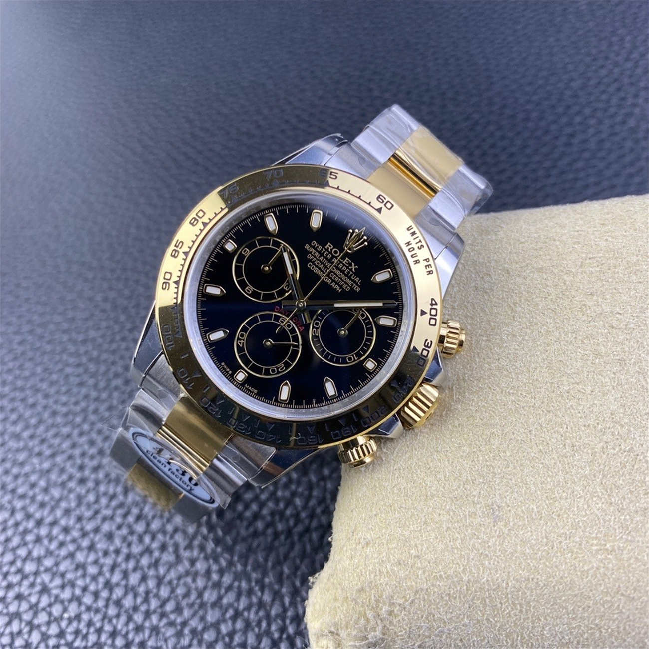 Clean Factory Two Tone Daytona Replica – 116503 Black Dial (Dandong 4130)