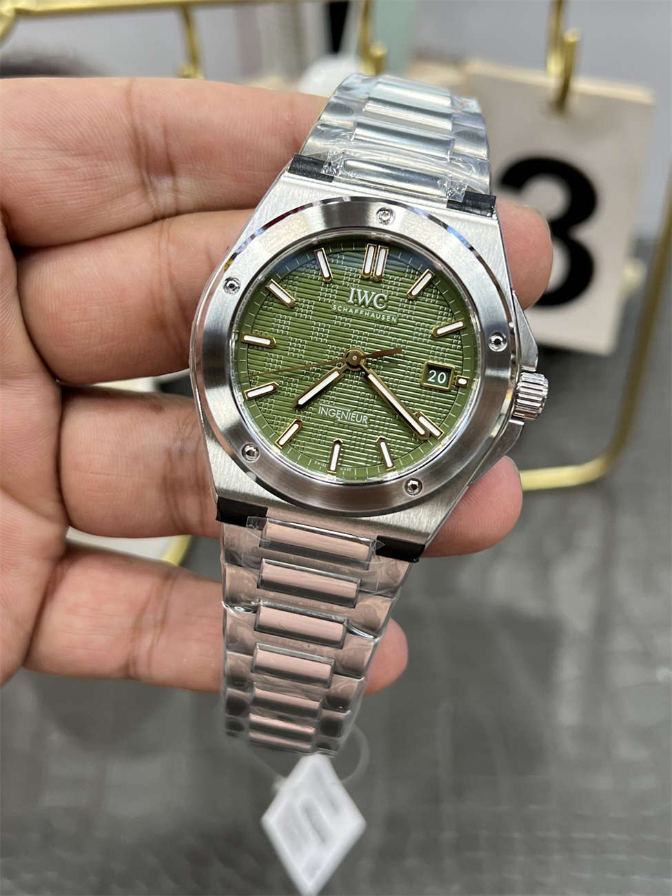 V7 Factory IWC Ingenieur Replica – 40mm Green Dial (10.8mm Thin)