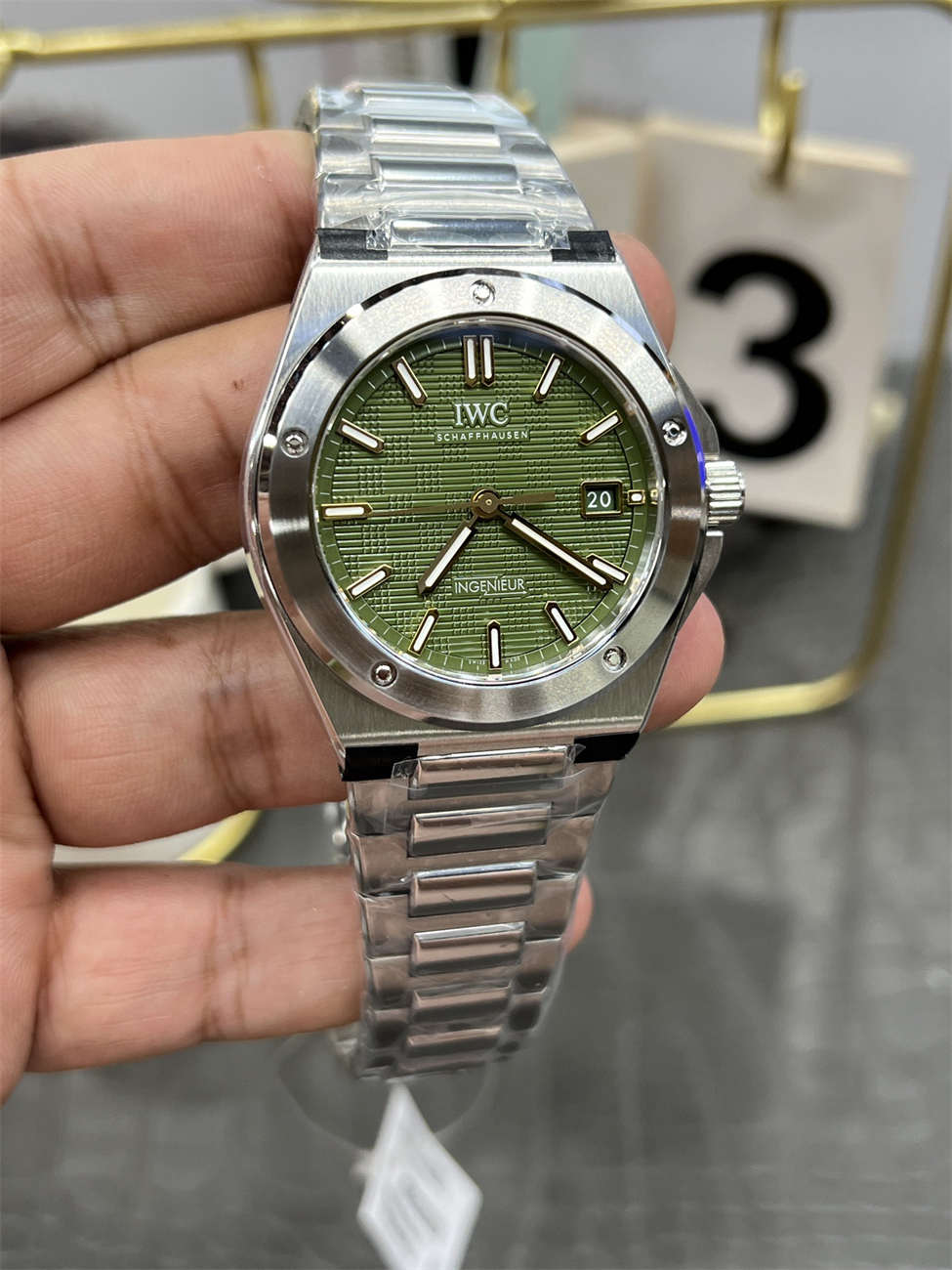V7 Factory IWC Ingenieur Replica – 40mm Green Dial (10.8mm Thin)