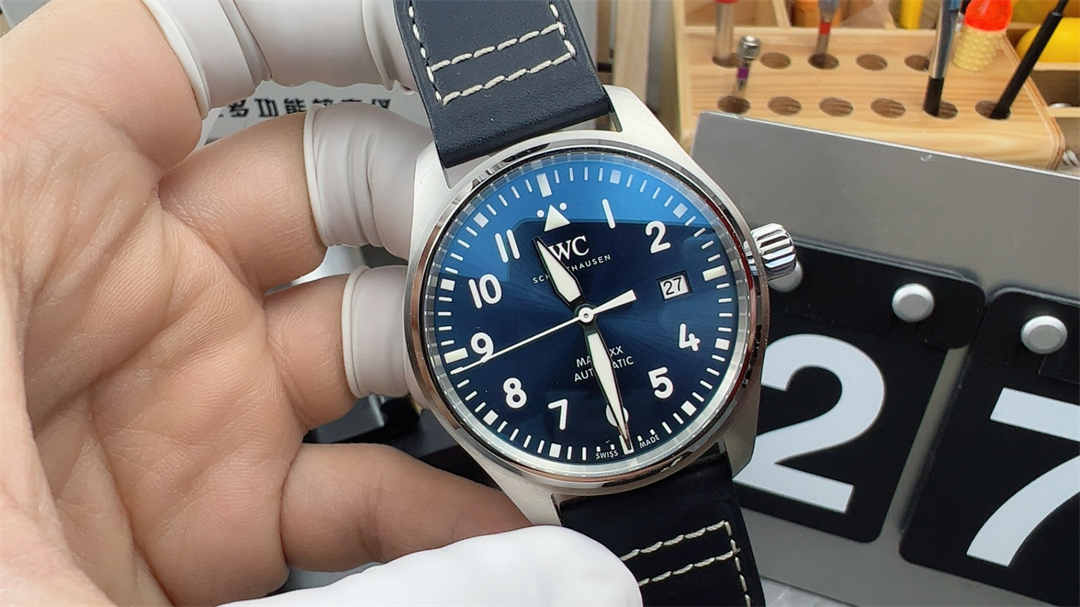 V7 IWC Mark XX Blue Dial – Premium Replica Pilot Watch with Sapphire Crystal & Automatic Movement
