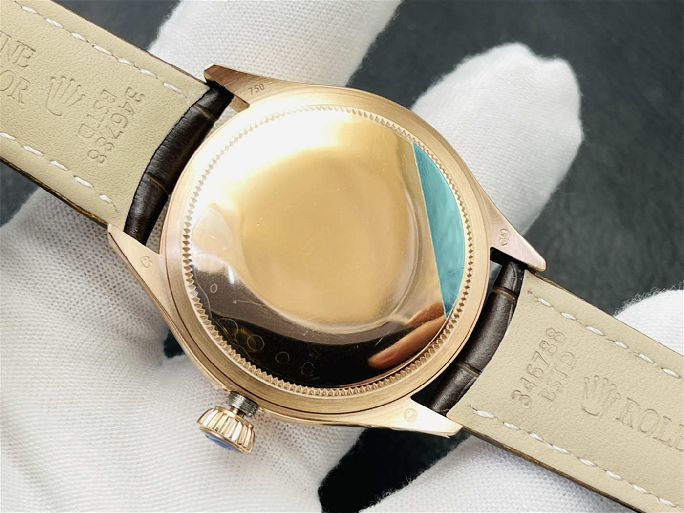 VR Factory Rolex Cellini Replica – M50515-0009 Rose Gold White Dial 39mm
