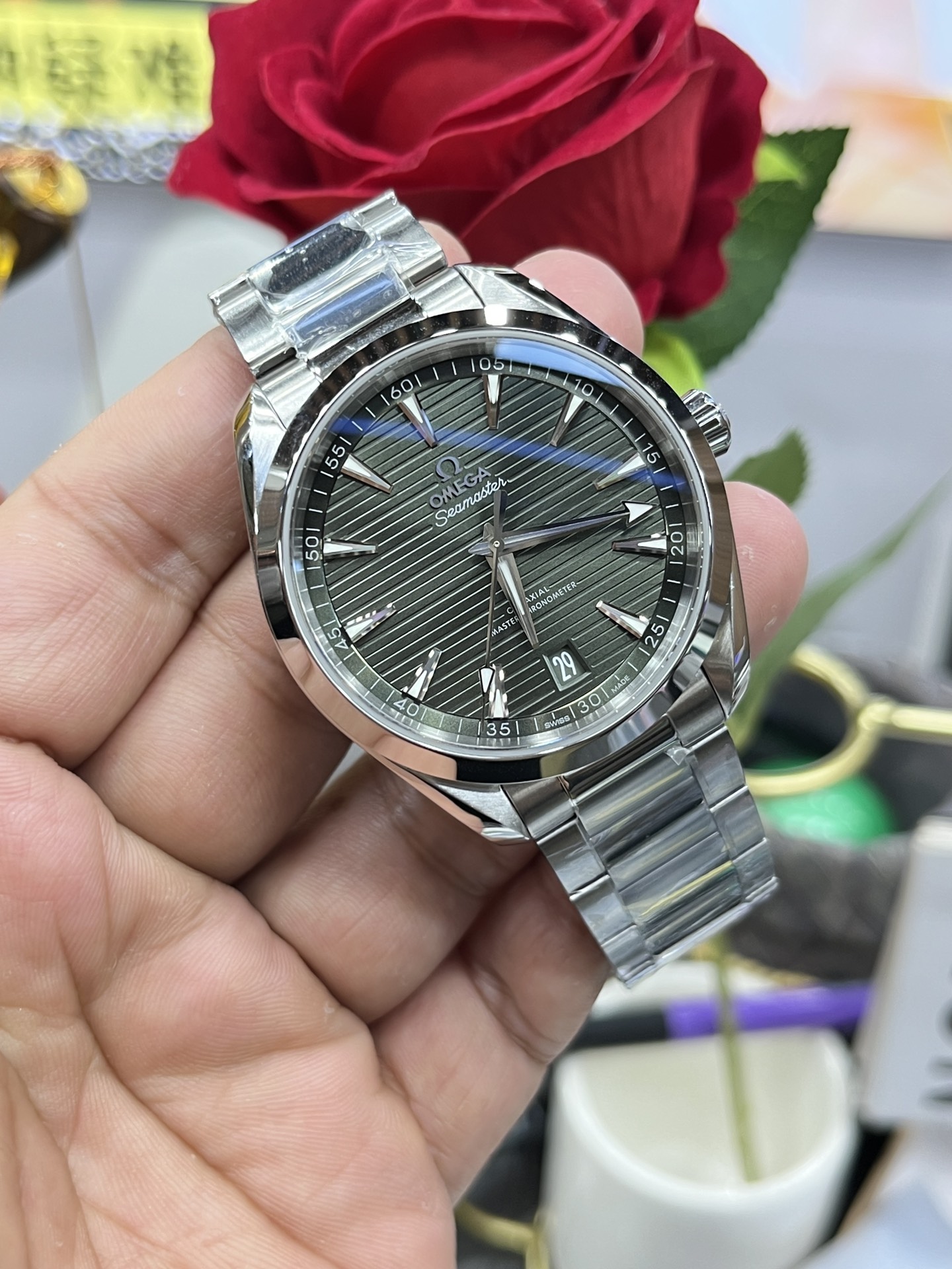 VS Factory Omega Seamaster Aqua Terra 150M Green Dial 41mm 220.10.41.21.10.001 Stainless Steel Men’s Watch (VS 8900 Movement)