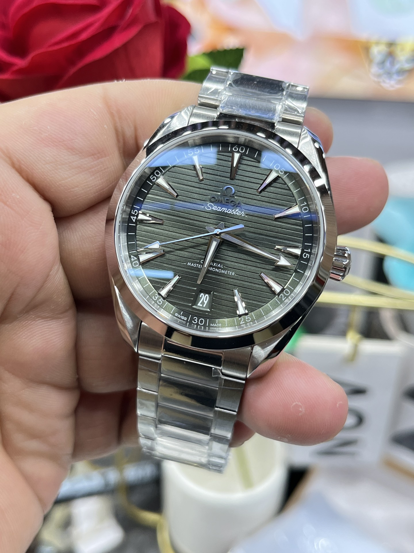 VS Factory Omega Seamaster Aqua Terra 150M Green Dial 41mm 220.10.41.21.10.001 Stainless Steel Men’s Watch (VS 8900 Movement)