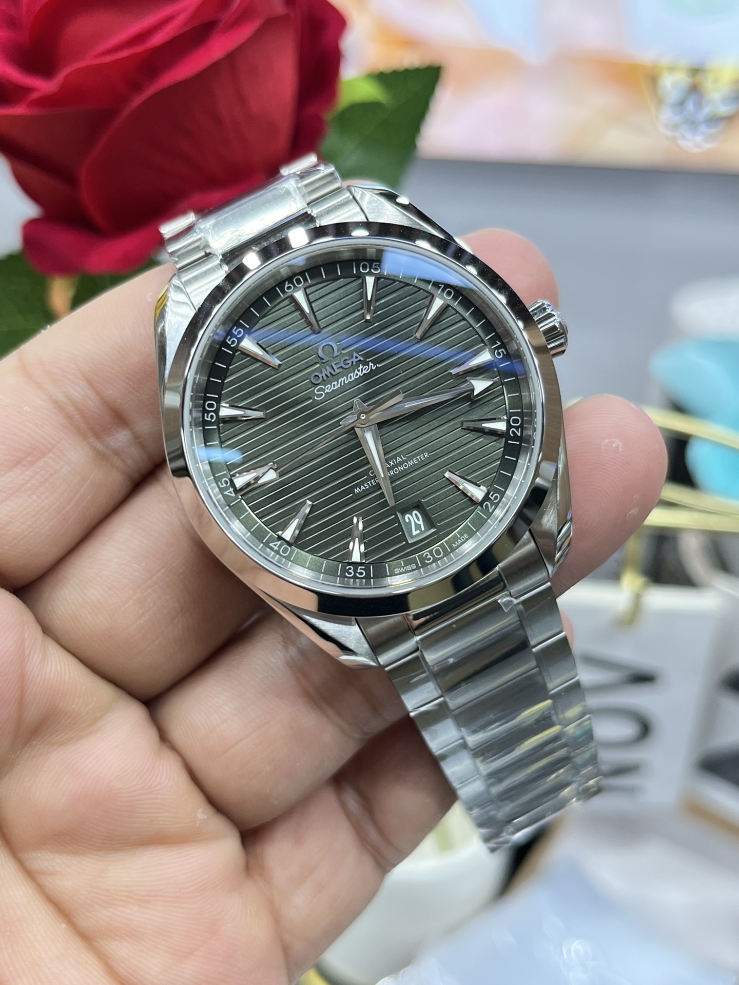 VS Factory Omega Seamaster Aqua Terra 150M Green Dial 41mm 220.10.41.21.10.001 Stainless Steel Men’s Watch (VS 8900 Movement)