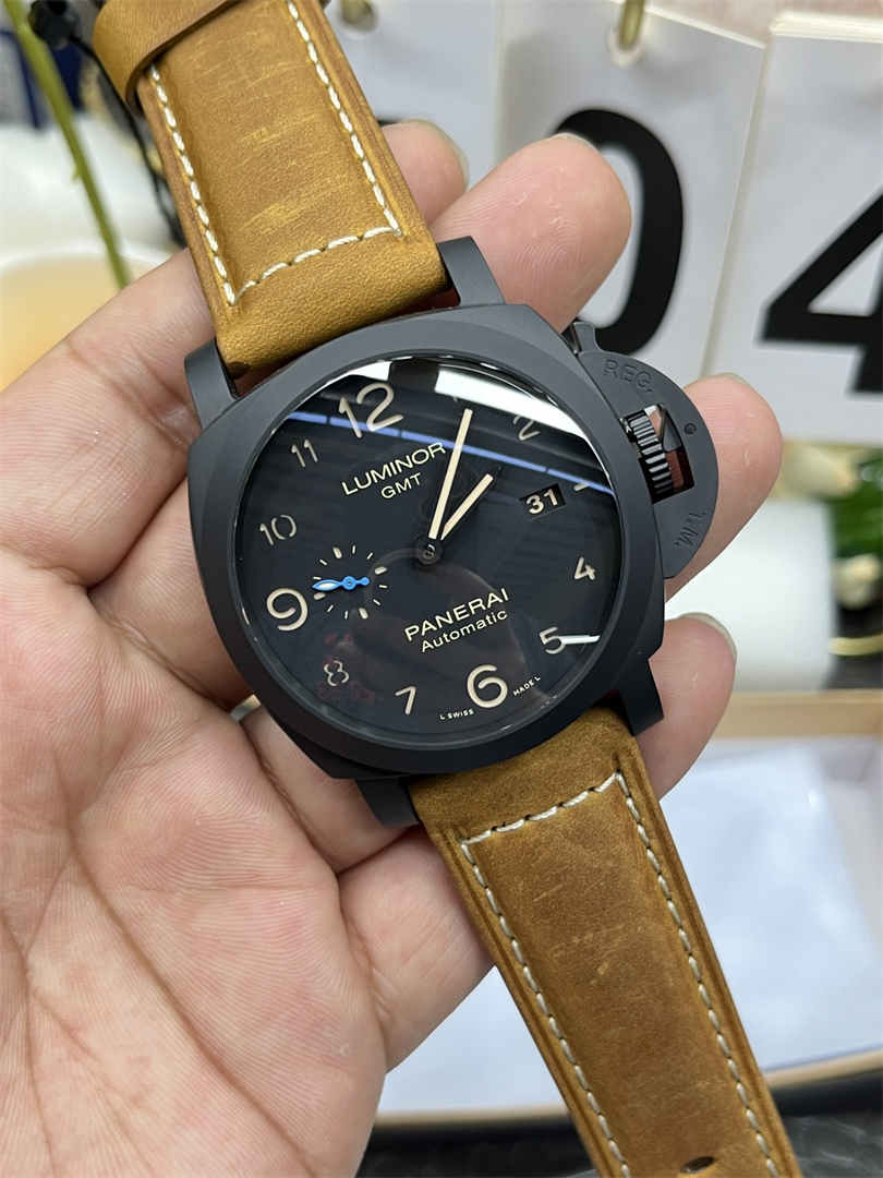 VS Factory PAM441 – 44mm Ceramic Panerai Luminor GMT Replica with P9001 Movement