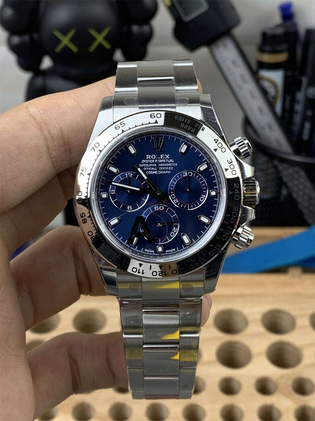 VS Factory White Gold Daytona Heavy Weight Replica 40mm – Blue Dial, 4130 Clone, 184g