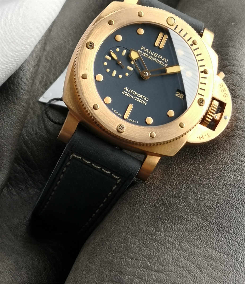 VSF Panerai PAM01074 – Bronze Submersible 42mm Blue Dial Replica Watch