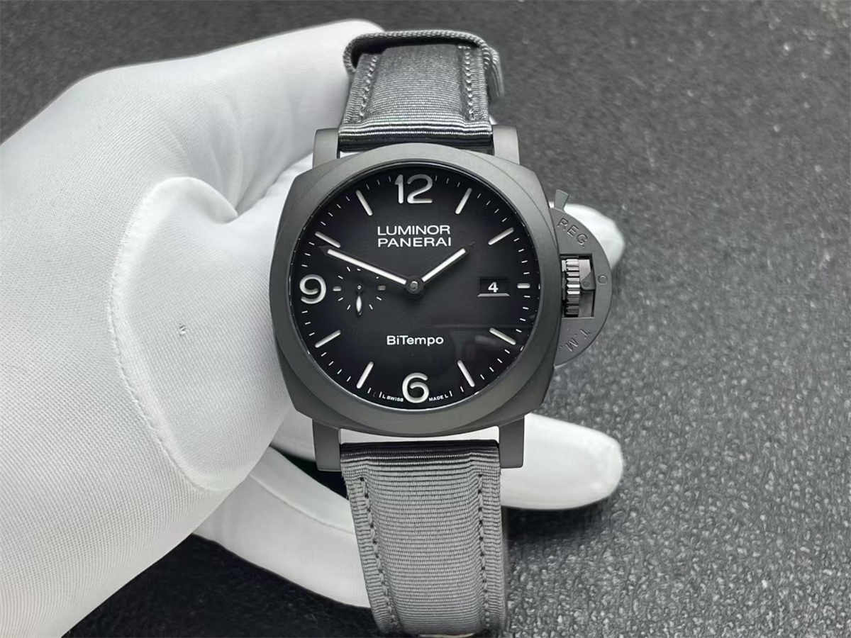 VSF Panerai PAM1467 – 44mm Luminor BiTempo Titanium DLC New York Limited Edition Replica