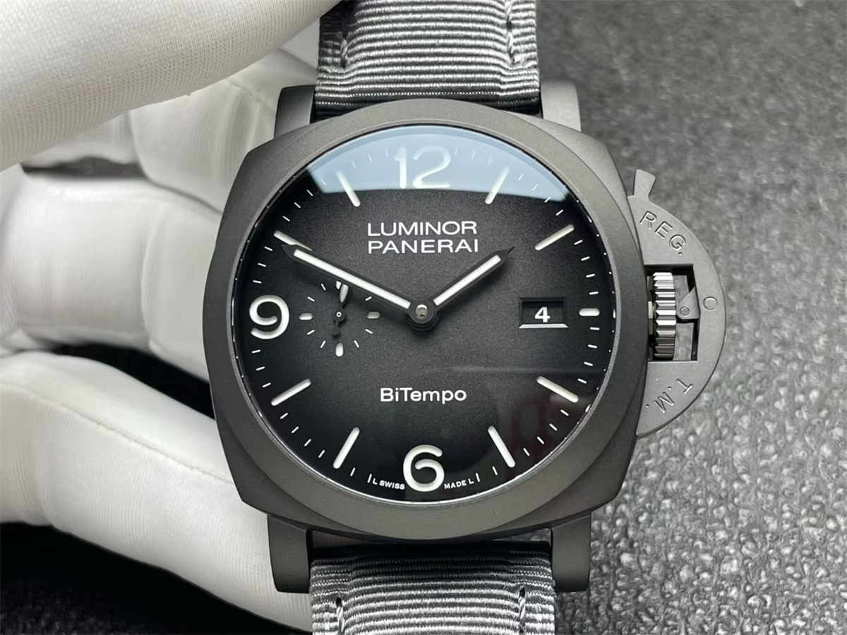 VSF Panerai PAM1467 – 44mm Luminor BiTempo Titanium DLC New York Limited Edition Replica