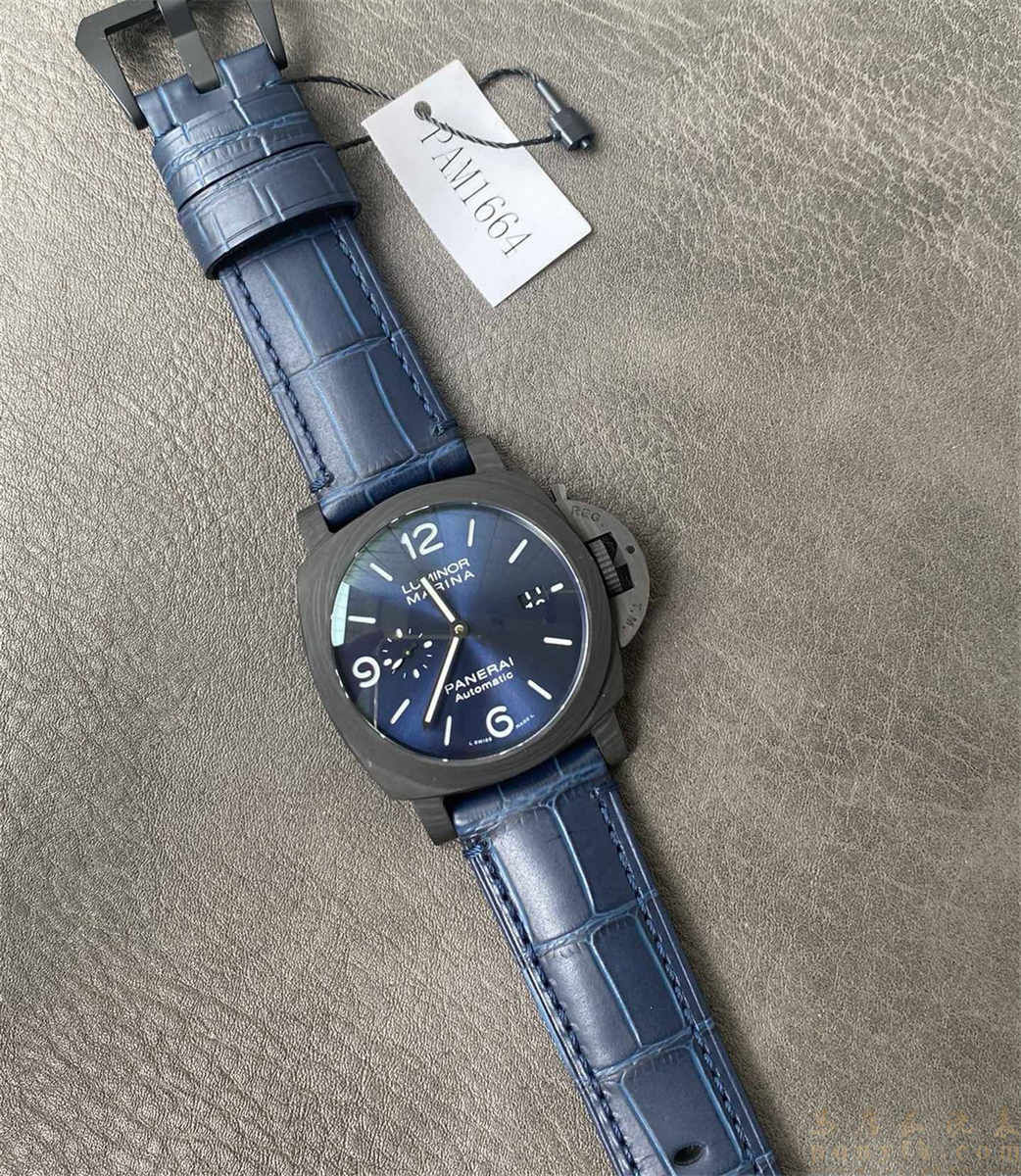 VSF Panerai PAM1664 – Luminor Marina Blu Notte Carbotech Replica Watch with P.900 Movement