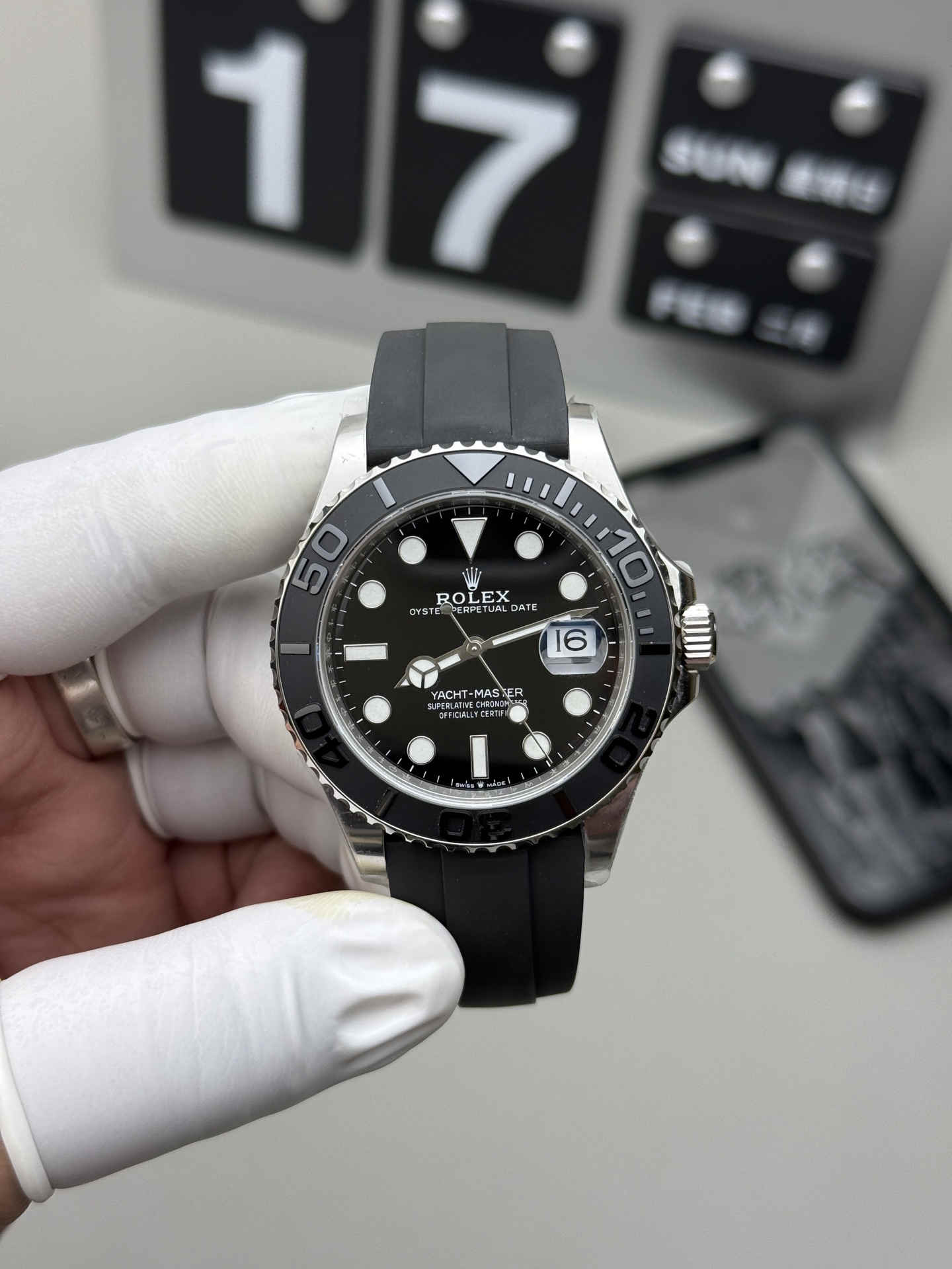 Yacht-Master 42 White Gold Replica – Premium Clean Factory 226659