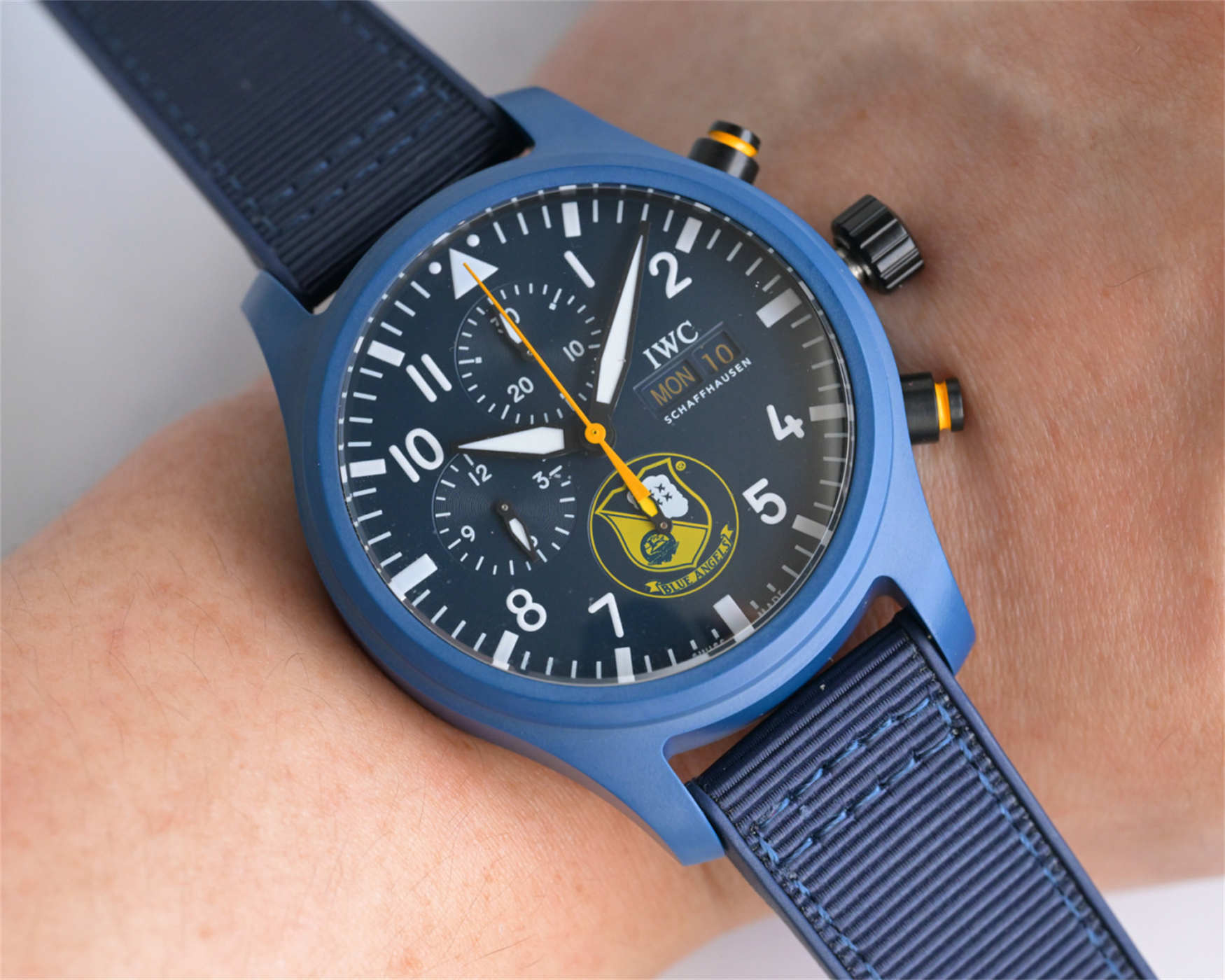 ZF IWC Royal Maces Replica | V3 Blue Ceramic & Blue Dial IW389109