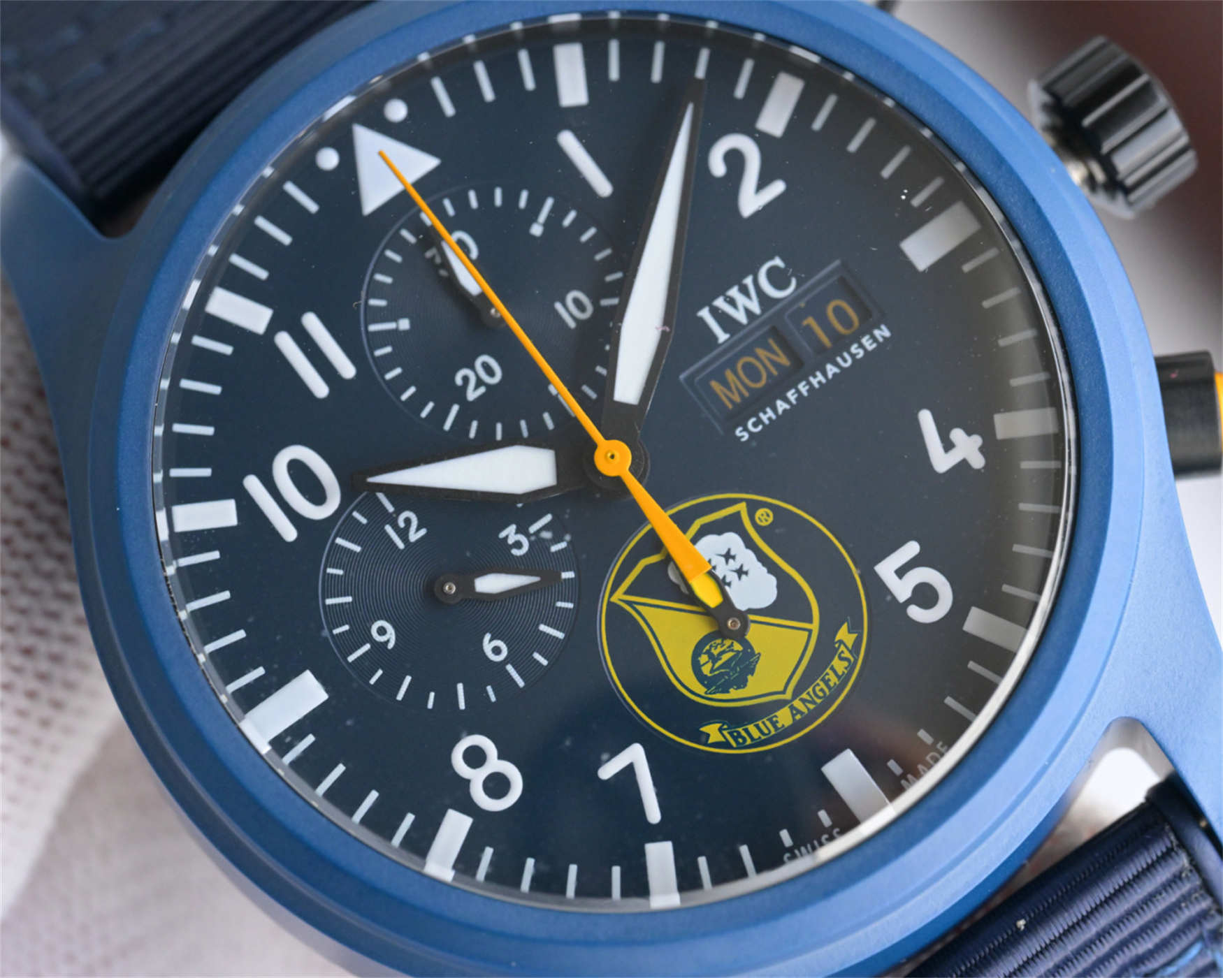 ZF IWC Royal Maces Replica | V3 Blue Ceramic & Blue Dial IW389109