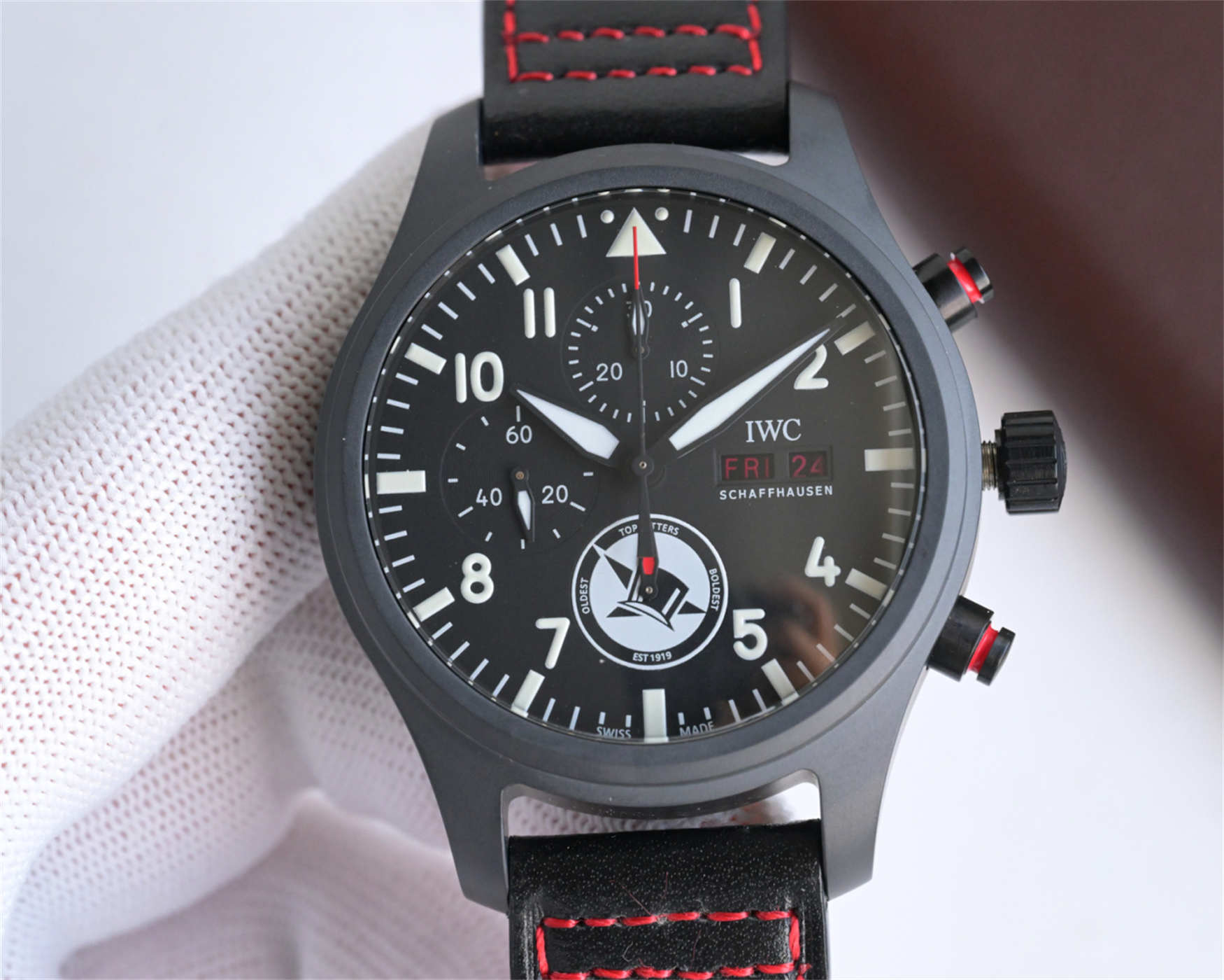 ZF IWC Top Gun Replica | Black Ceramic Chronograph IW389108